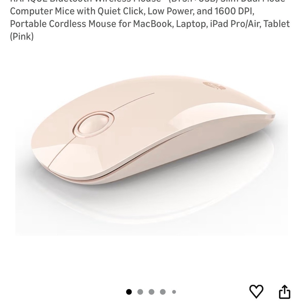 Wireless Bluetooth Mouse - Pink